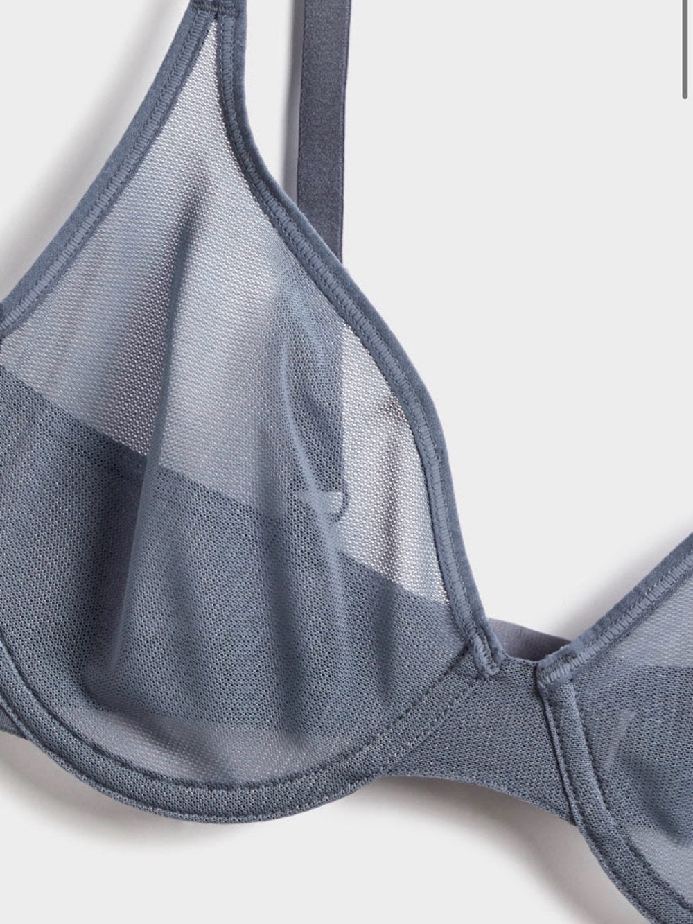 Sieve demo underwire bra in slate blue - Picture 2 of 5